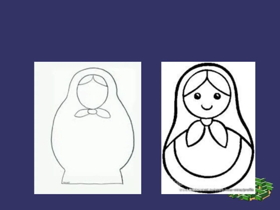 Материнство 4 класс изо презентация поэтапное рисование. Матрёшка шаблон для детей. Силуэт матрешки для рисования. Поэтапное рисование матрешки в старшей группе. Матрешки для рисования детям.