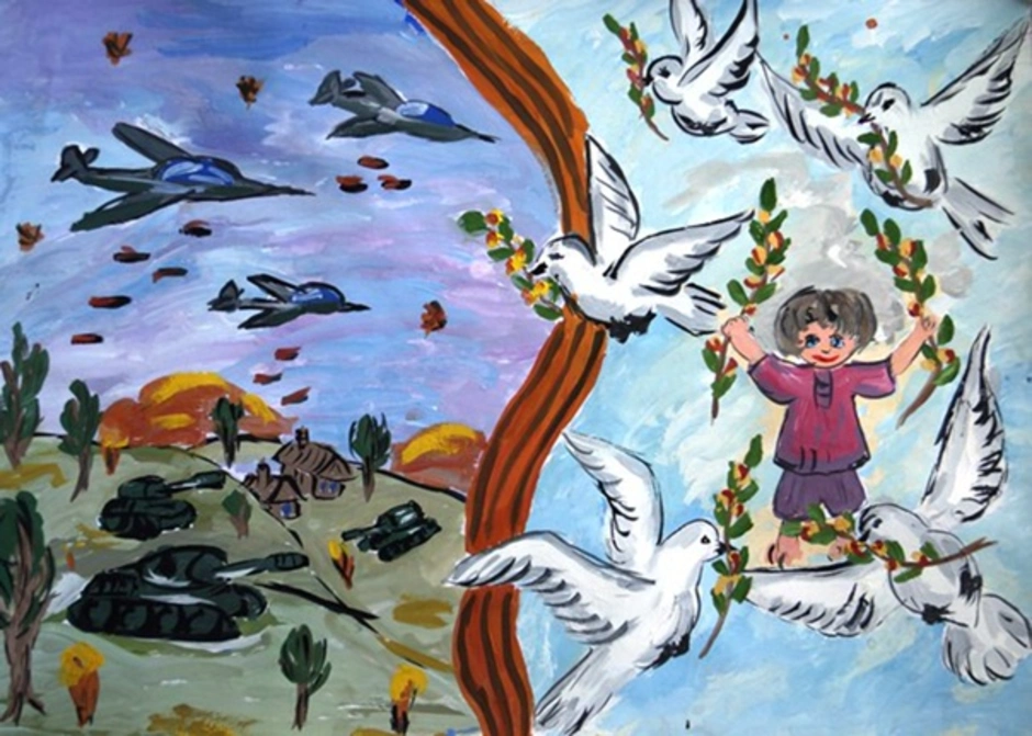 Рисунок на тему мир без войны