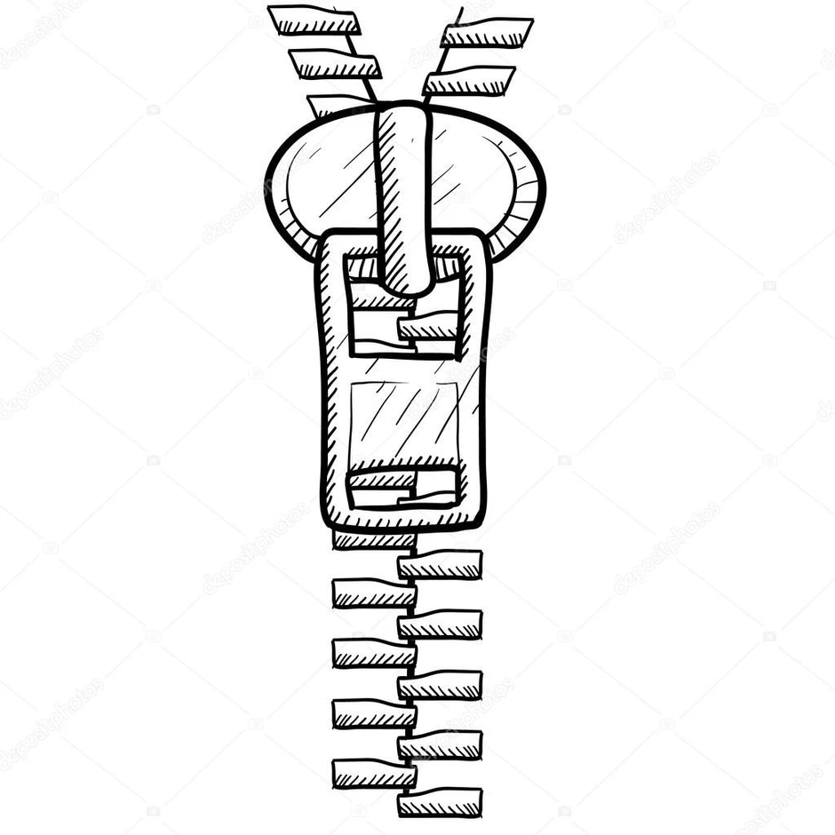 Рисунок молнии на одежде