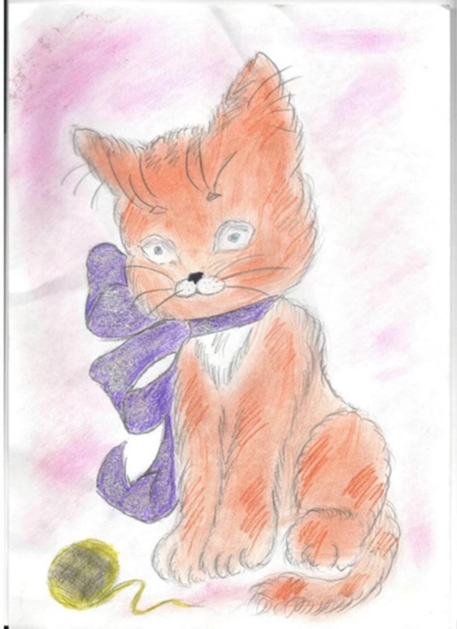Произведение котенок благинина. Котенок рисунок. Детские рисунки котов. Красивые детские рисунки. Кот для рисования.