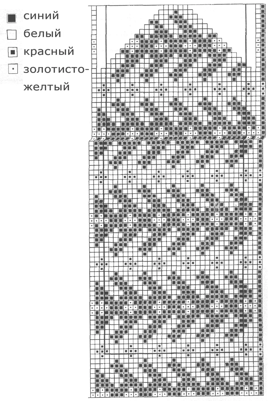 Рисунок для варежек спицами схема