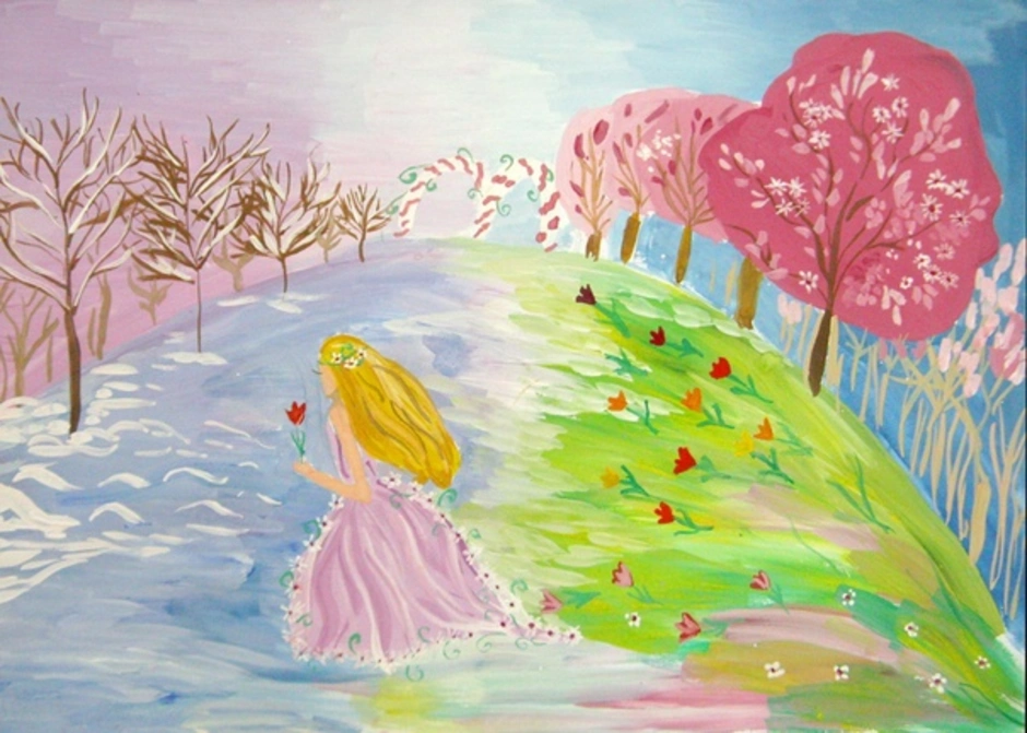 Весенний рисунок 7 класс. Тютчев зима недаром злится рисунок. Рисунок на весеннюю тему.
