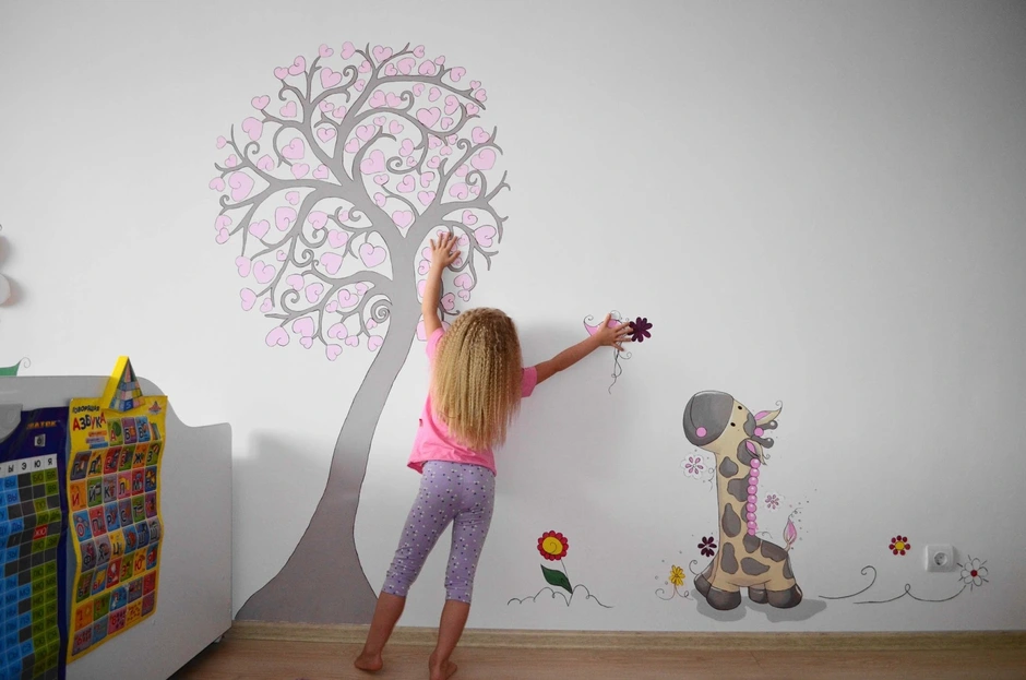 Роспись стены - Волшебное дерево | Роспись стен, Художественные проекты, Художественная роспись