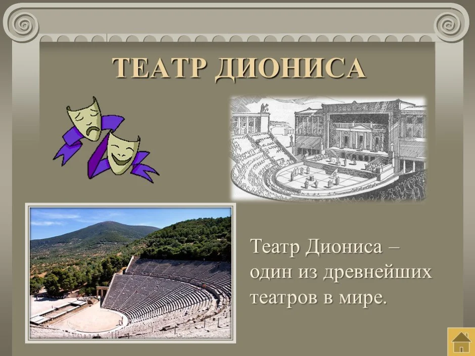 Презентация на тему в афинском театре 5 класс история