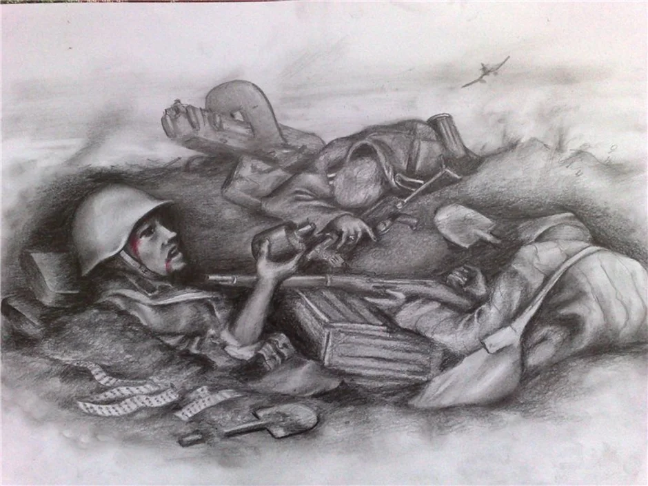 Всю жизнь он рисовал войну. Б. Неменский "Безымянная высота". Безымянная высота картина Неменского.