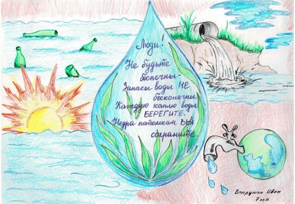 Вода плакат для детей. Плакат на тему вода источник жизни. Рисунок береги воду. Рисунок на тему беречь воду. Рисунок на тему берегите воду.