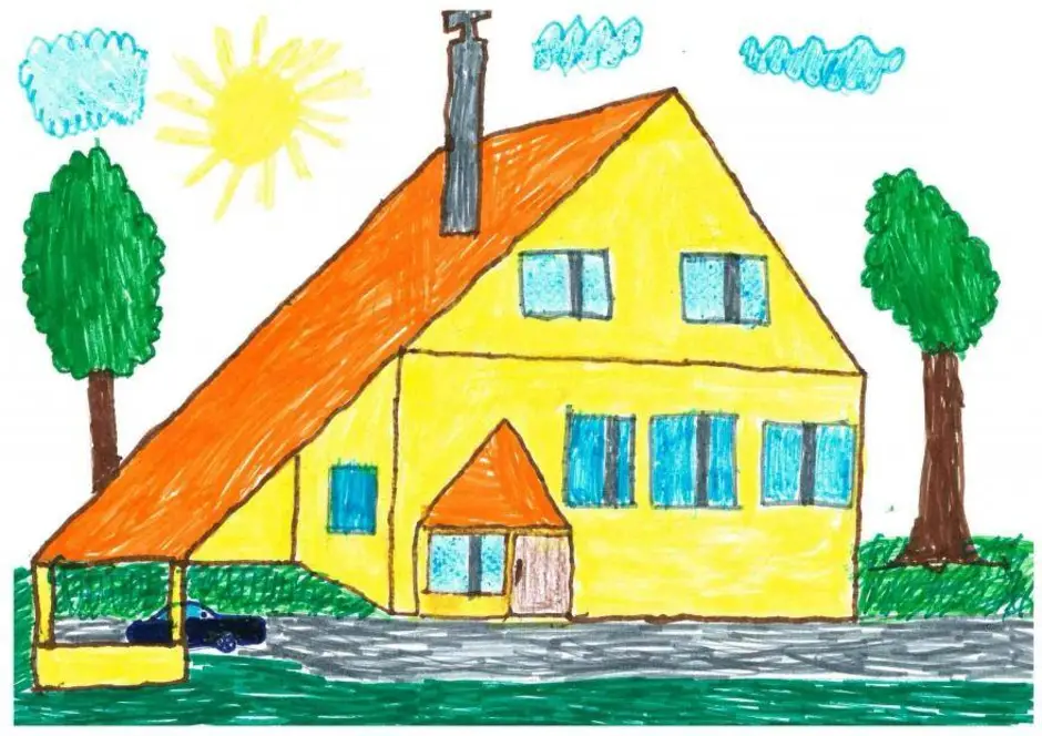 Нарисовать дом мечты 7 класс. Дом рисунок. Домик рисунок. Домик для рисования. Нарисовать дом.