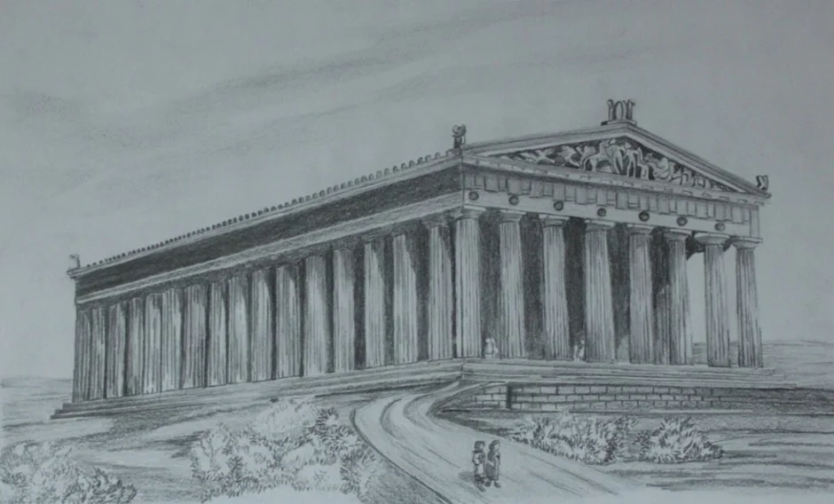 Храм парфенон в афинах рисунок