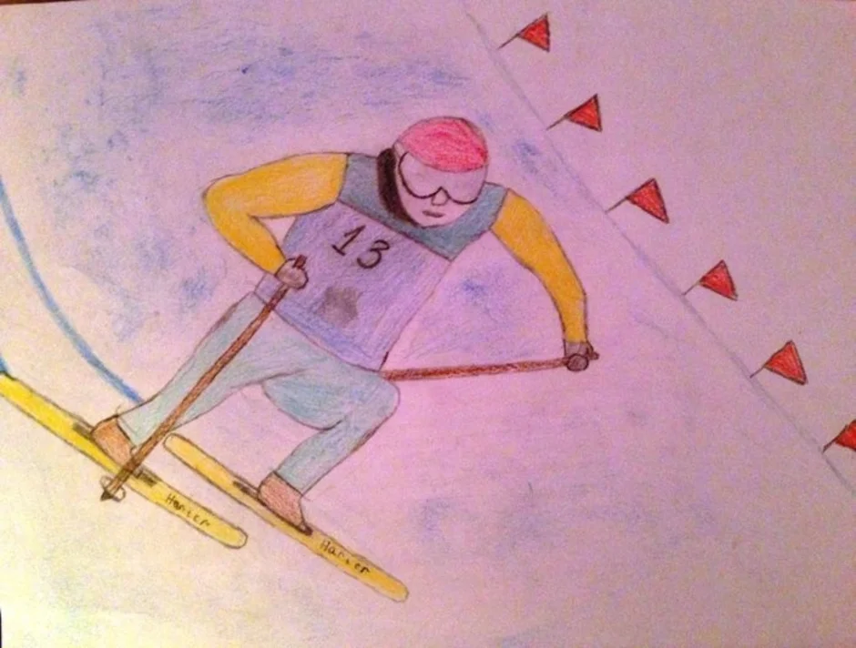 Лыжник 3 класс. Спорт рисунок. Лыжник рисунок. Рисунок на спортивную тему. Рисунки на тему спорт лыжи.