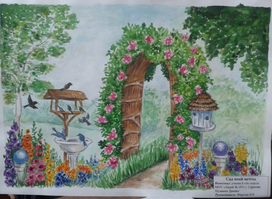 Город сад 1 класс. Сад рисунок. Живописный набросок сада. Детский сад рисунок. Мой сад рисунок.