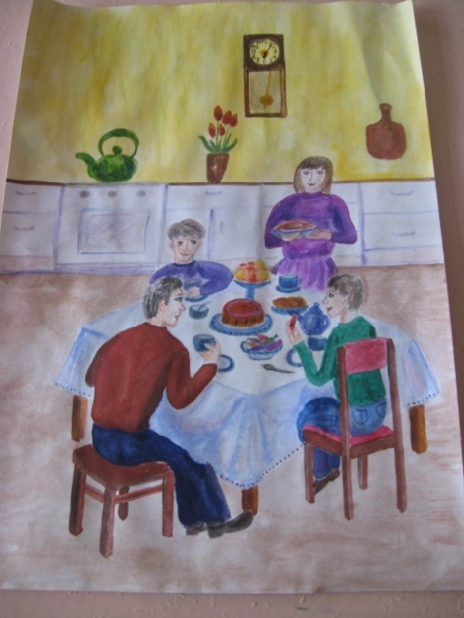 Нарисовать рисунок традиции. Семейный рисунок. Рисование семейные традиции. Семейные традиции рисунок. Рисунок на тему семья.