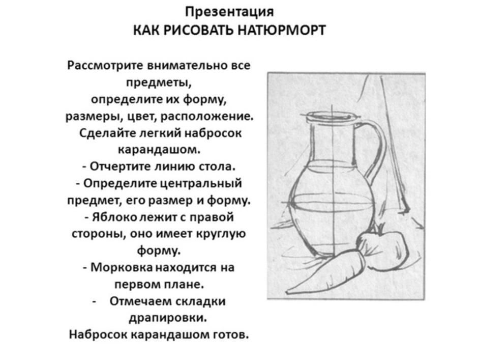 Проект натюрморт 6 класс