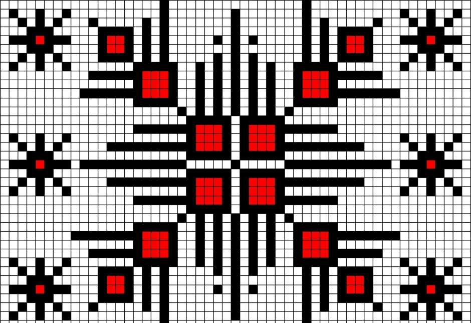 Рисунки по клеточкам орнамент