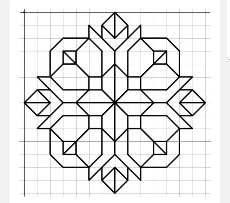 Геометрические рисунки в клетку