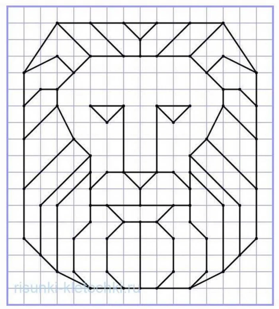 Рисунок геометрический по клеточкам