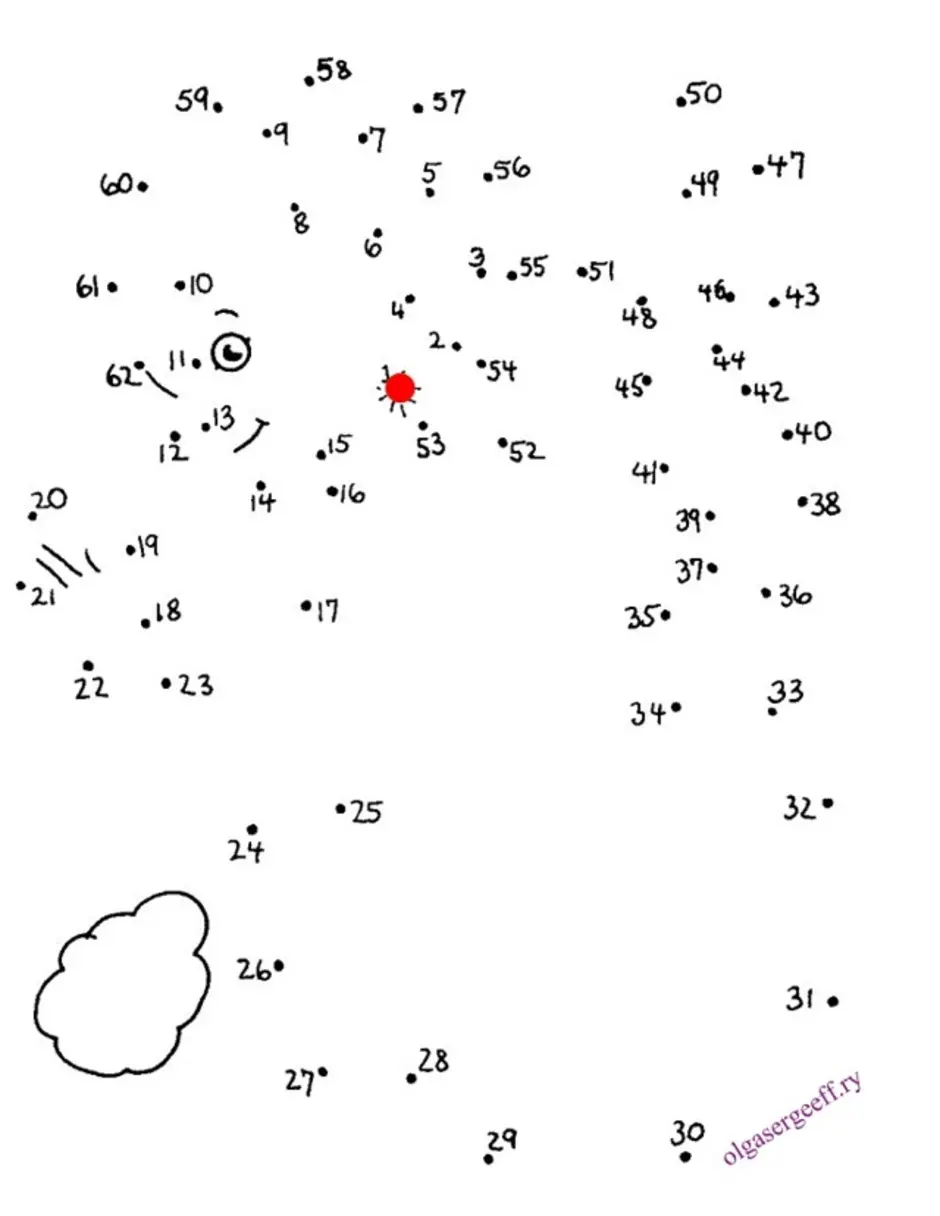 Рисунки по точкам по цифрам для детей