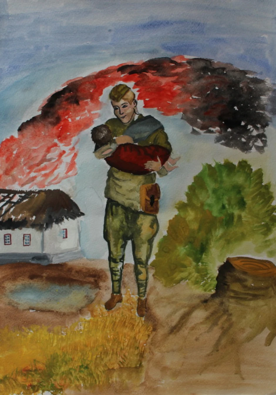 Подвиг солдата россии. Образ защитника Отечества. Рисунки на военную тему.