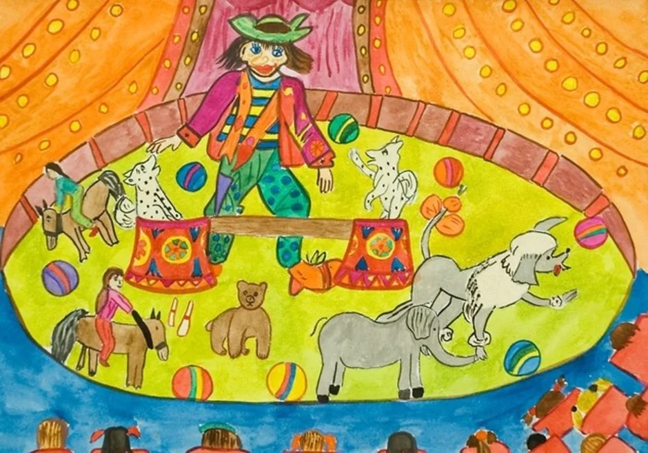 Нарисовать картинку цирк. Цирк рисунок. Рисунок на тему цирк. Цирк иллюстрации для детей. Тема цирка в изобразительном искусстве.