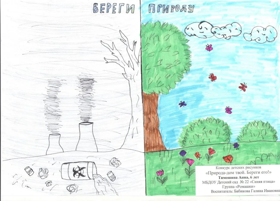Берегите природу рисунки 1 класс легкие