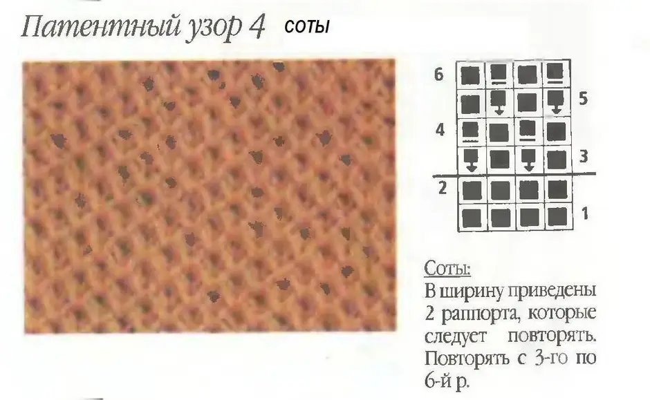 Рисунок соты спицами схема описание