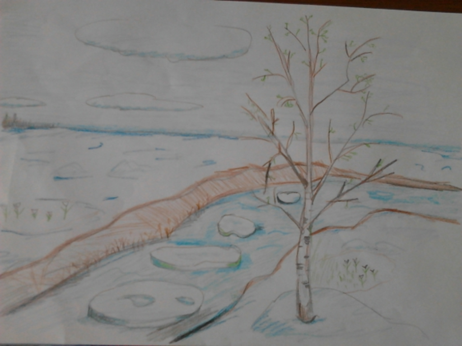 Рисуем весну 2 класс поэтапно. Рисование весенний пейзаж в подготовительной группе.