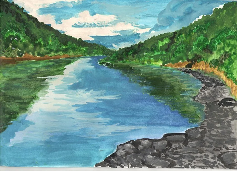 Рисунок реки озера или моря. Река Енисей Красноярский край для срисовки. Река Енисей рисунок. Нарисовать речку. Нарисовать реку.
