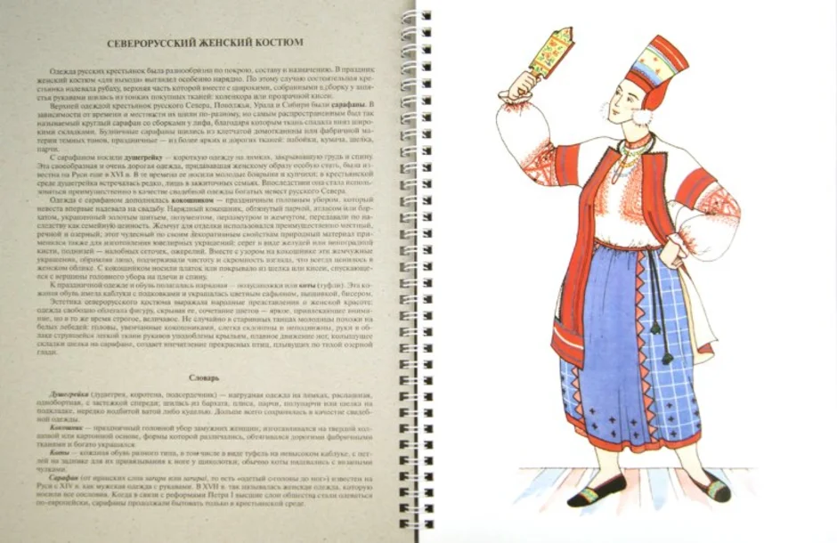 Рисунок с изображением традиционного костюма народа россии