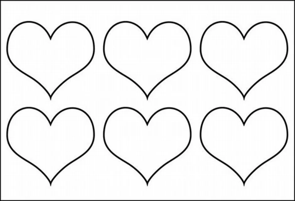 Шаблон сердечко для вырезания из бумаги распечатать. Сердечки разных размеров. Сердечко шаблон. Трафарет сердечки. Рисунок сердечка для вырезания.
