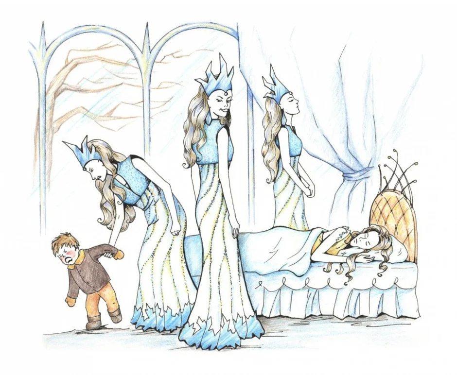 Иллюстрация к снежной королеве 5 класс. На тему Снежная Королева. Рисунок к снежной Королеве. Иллюстрация Снежная Королева рисунок. Зарисовка к сказке Снежная Королева.