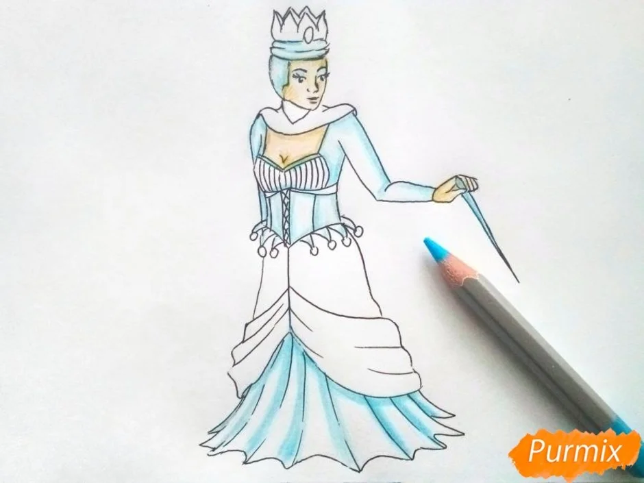 Рисунок снежная королева 5 класс легко. Снежная Королева рисунок. Снежная Королева рисунок карандашом. Королева рисунок карандашом. Снежная Королева рисунок легкий.