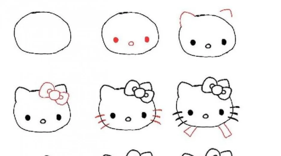 Как нарисовать hello kitty картинки