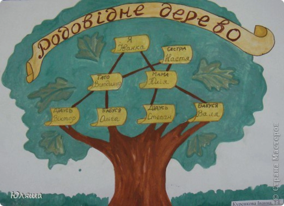 Как нарисовать генеалогическое дерево для 2 класса по окружающему миру