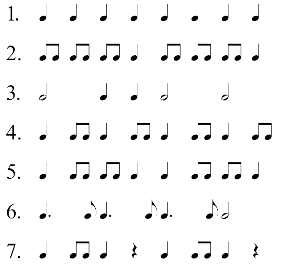 Ритмический рисунок в музыке 2 класс примеры для детей