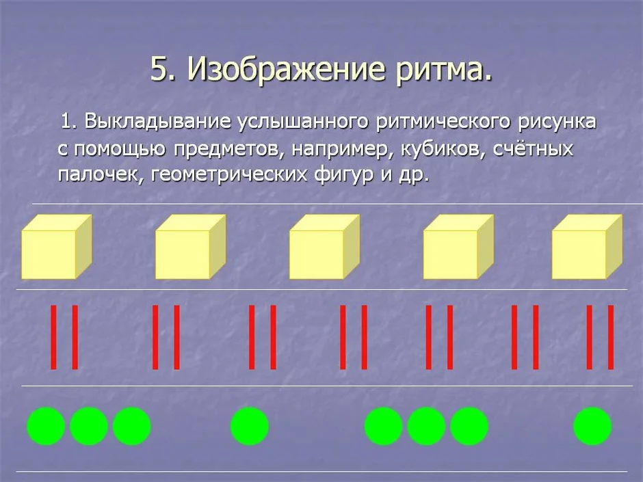 Формирование восприятия и воспроизведения темпа ритмического рисунка