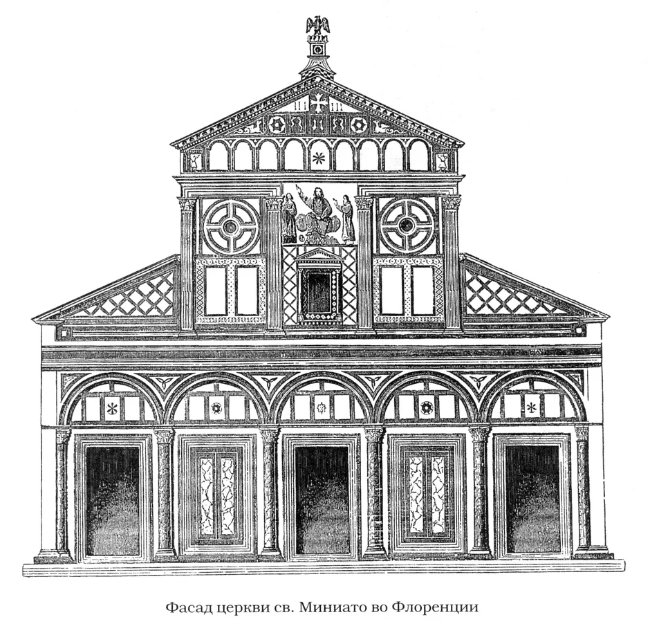 Фасад церкви св Миниато во Флоренции