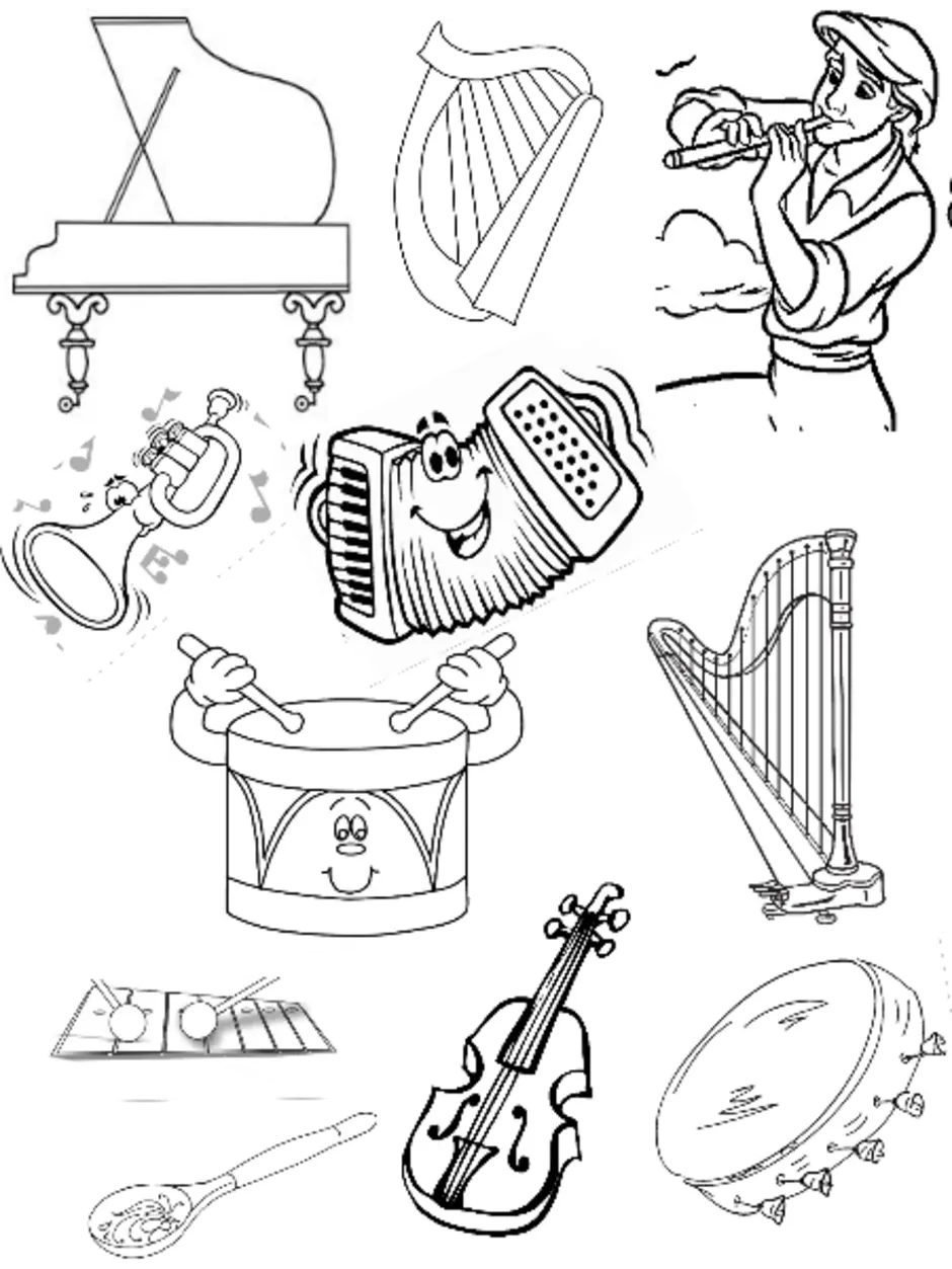 Музыкальные инструменты россии рисунок