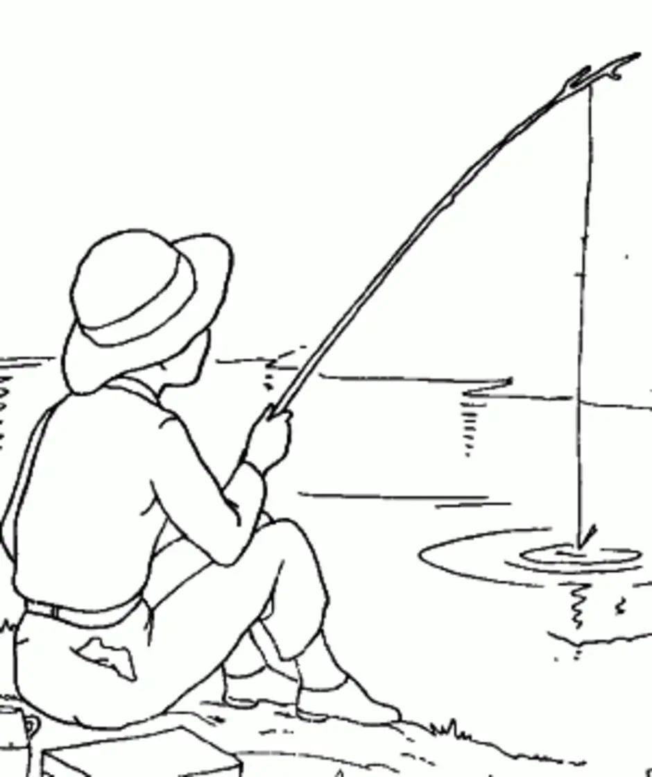 Ловить на легкое. Рыбак рисунок. Раскраска Рыбак. Рыбак раскраска для детей. Рыболовство раскраска.