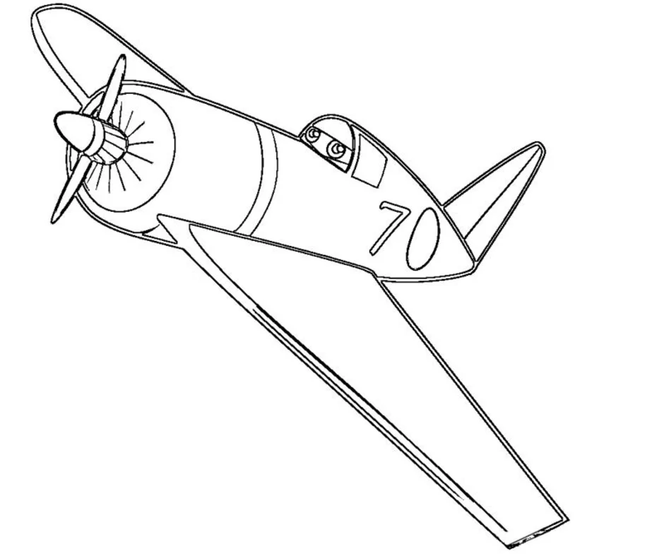 Самолет картинка для детей карандашом