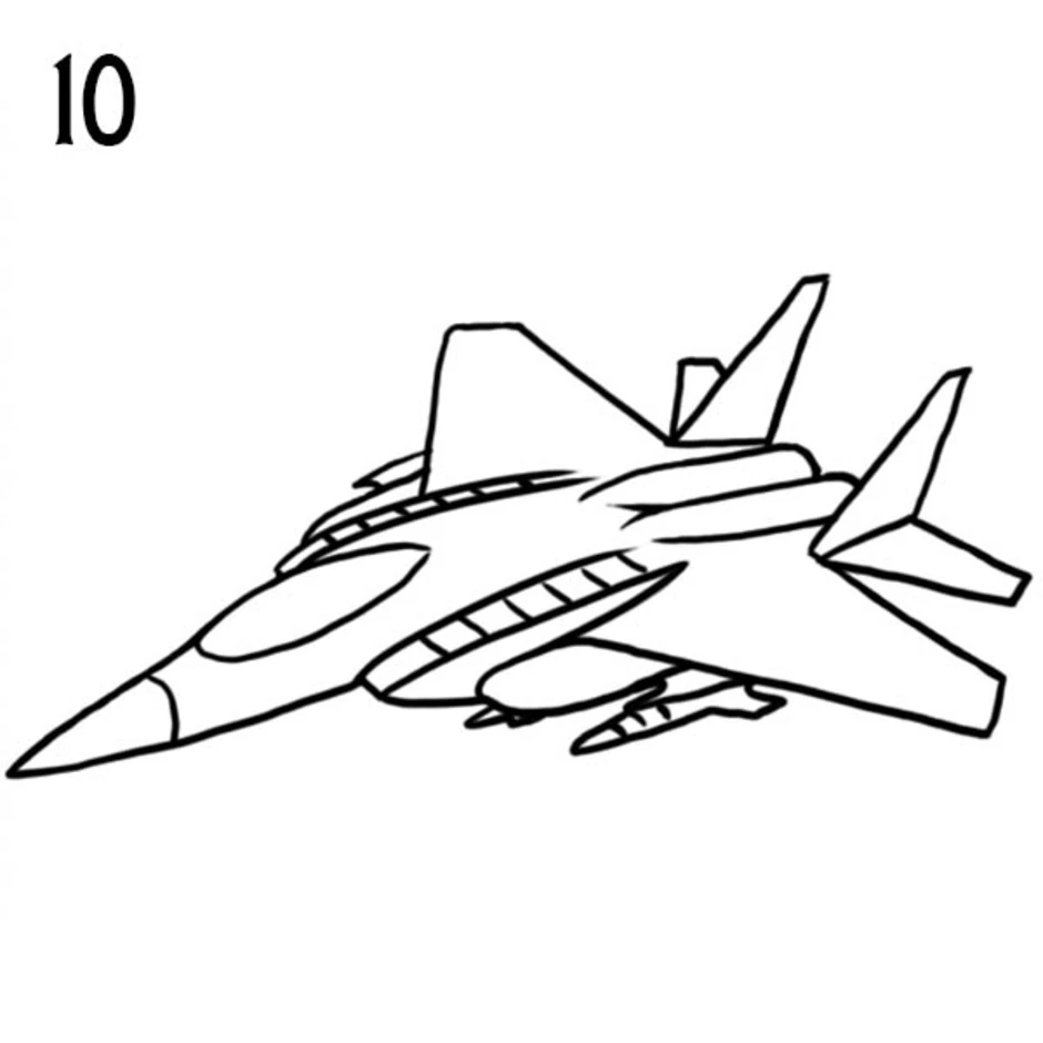 Самолет на 23 февраля легко. Военный самолет рисунок. Самолет истребитель срисовка для детей. Рисовать самолет военный. Истребитель рисунок для детей.