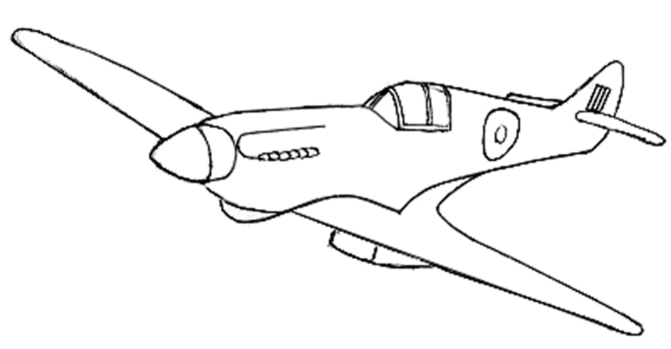 Рисовать военный самолет карандашом