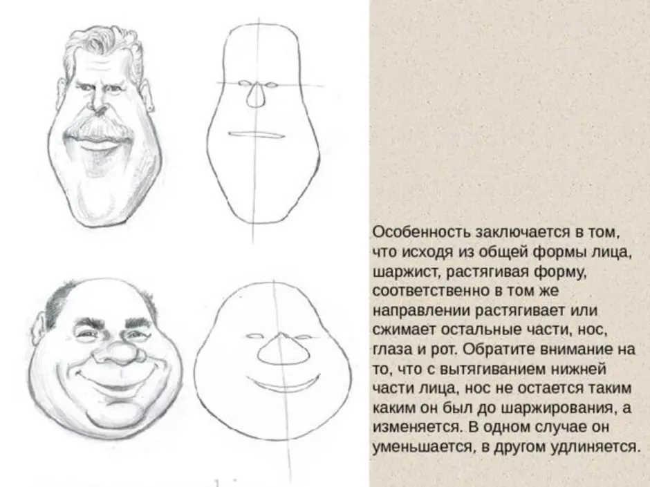 Как рисовать шаржи карандашом поэтапно для начинающих