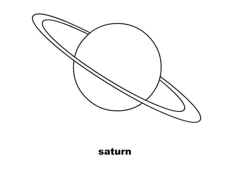 Нарисовать планету сатурн для детей как карандашом