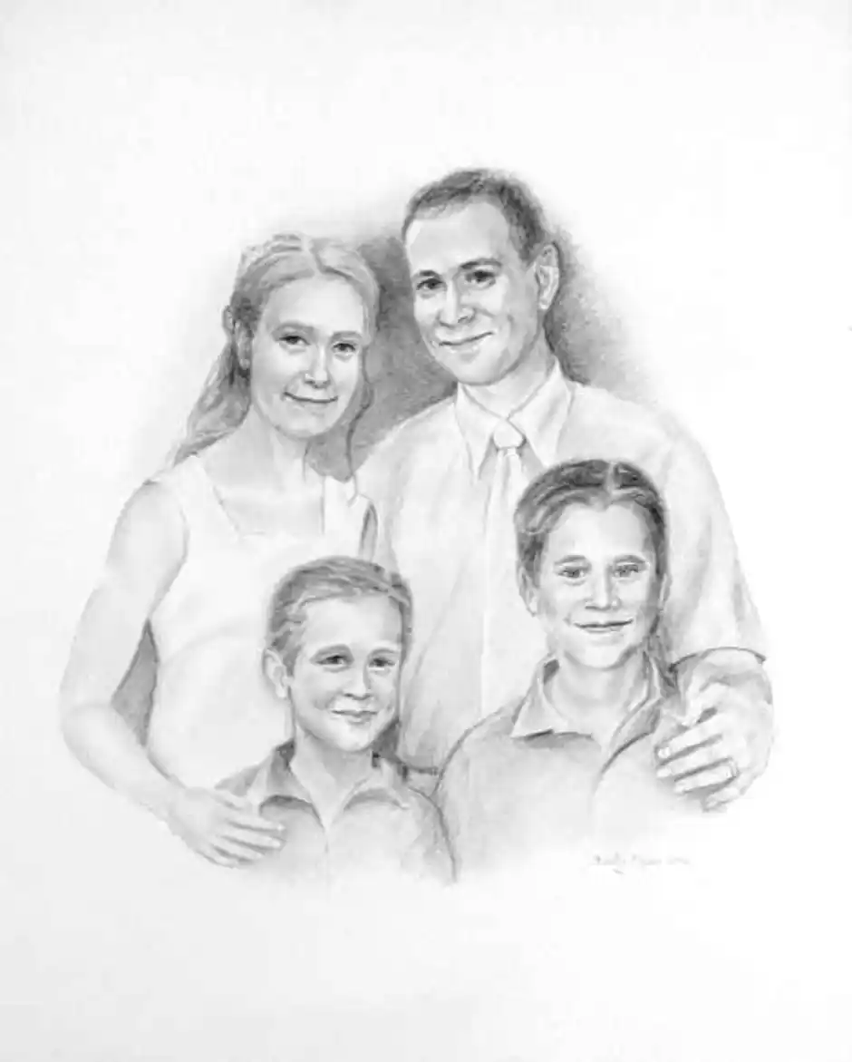 Нарисовать семью из 5 человек. Семья рисунок карандашом. Портрет моя семья. Семейный портрет набросок. Семейный портрет рисунок.