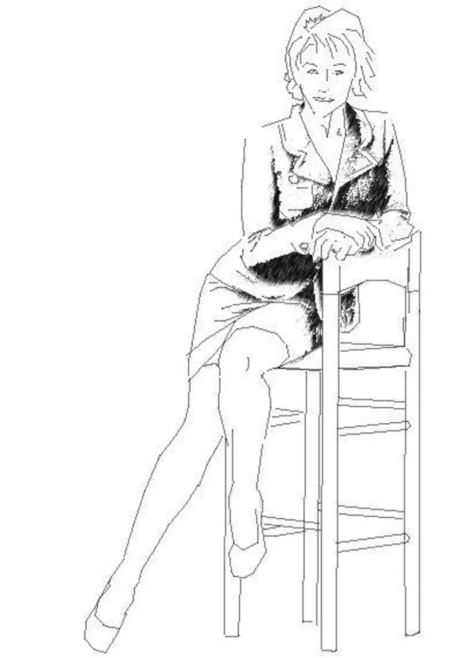 Как Нарисовать Сидящую Девушку (55 Фото)
