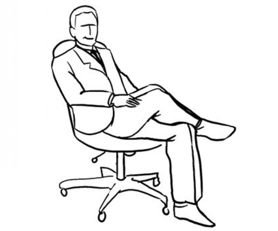 Persona sentada dibujo