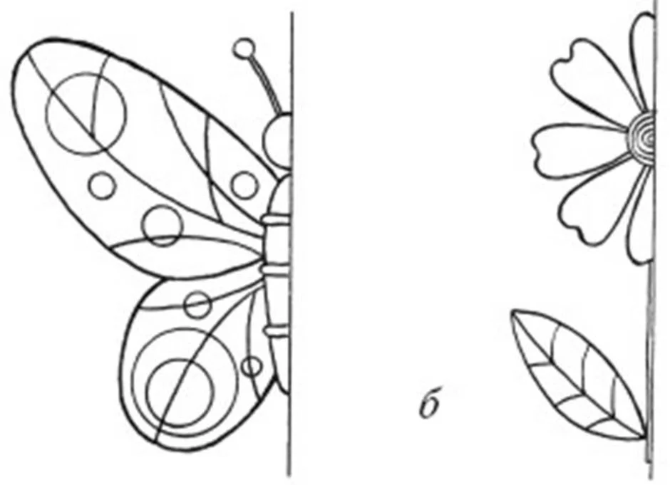 Как нарисовать бабочку симметрично