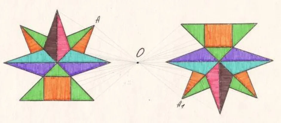 Осевая и центральная симметрия рисунки по геометрии