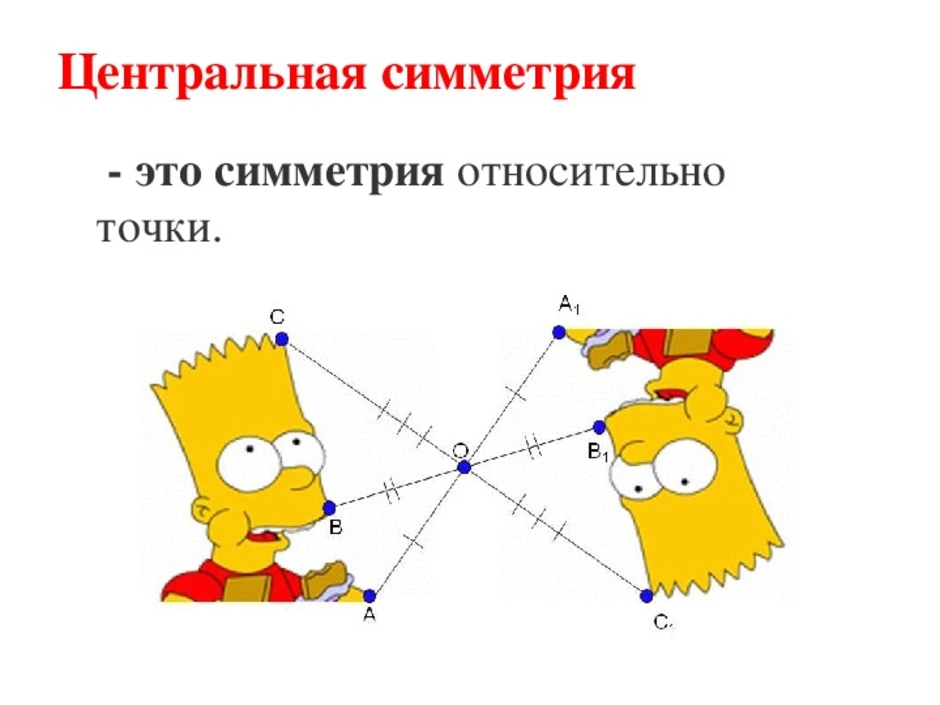 Симметрия рисунка относительно прямой