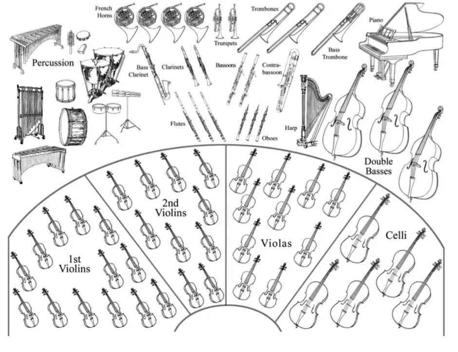Схема симфонического оркестра 2 класс