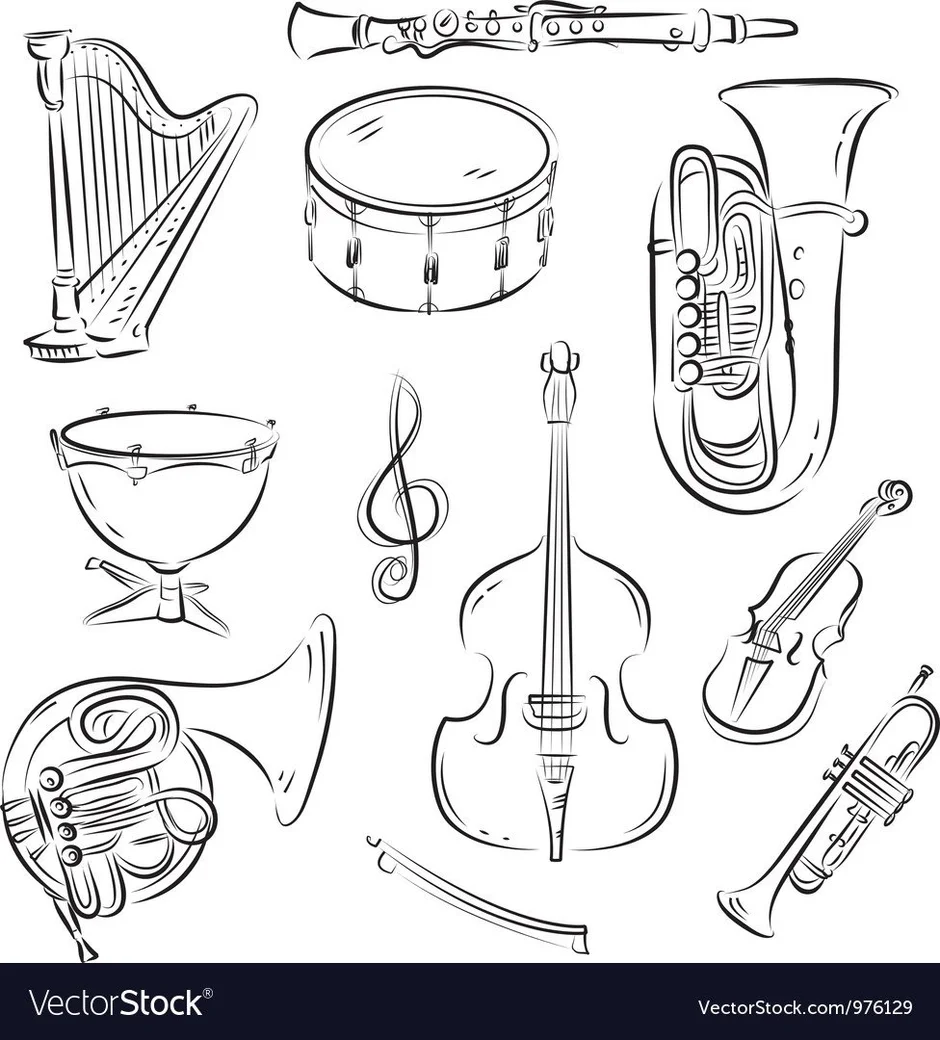 Рисунок инструмента симфонического оркестра 2 класс